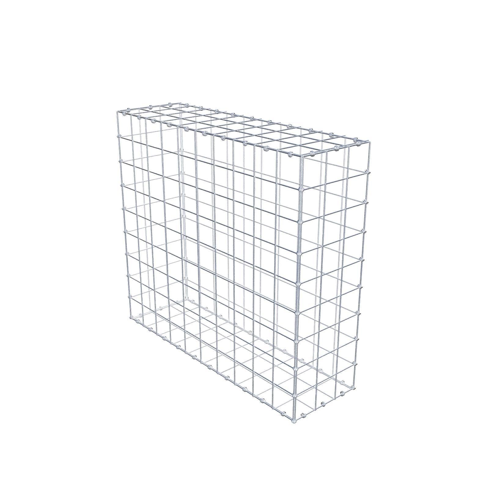 Gabion 100 cm x 90 cm x 30 cm (dł. x wys. x gł.), rozmiar oczka 10 x 10 cm, pierścień spiralny