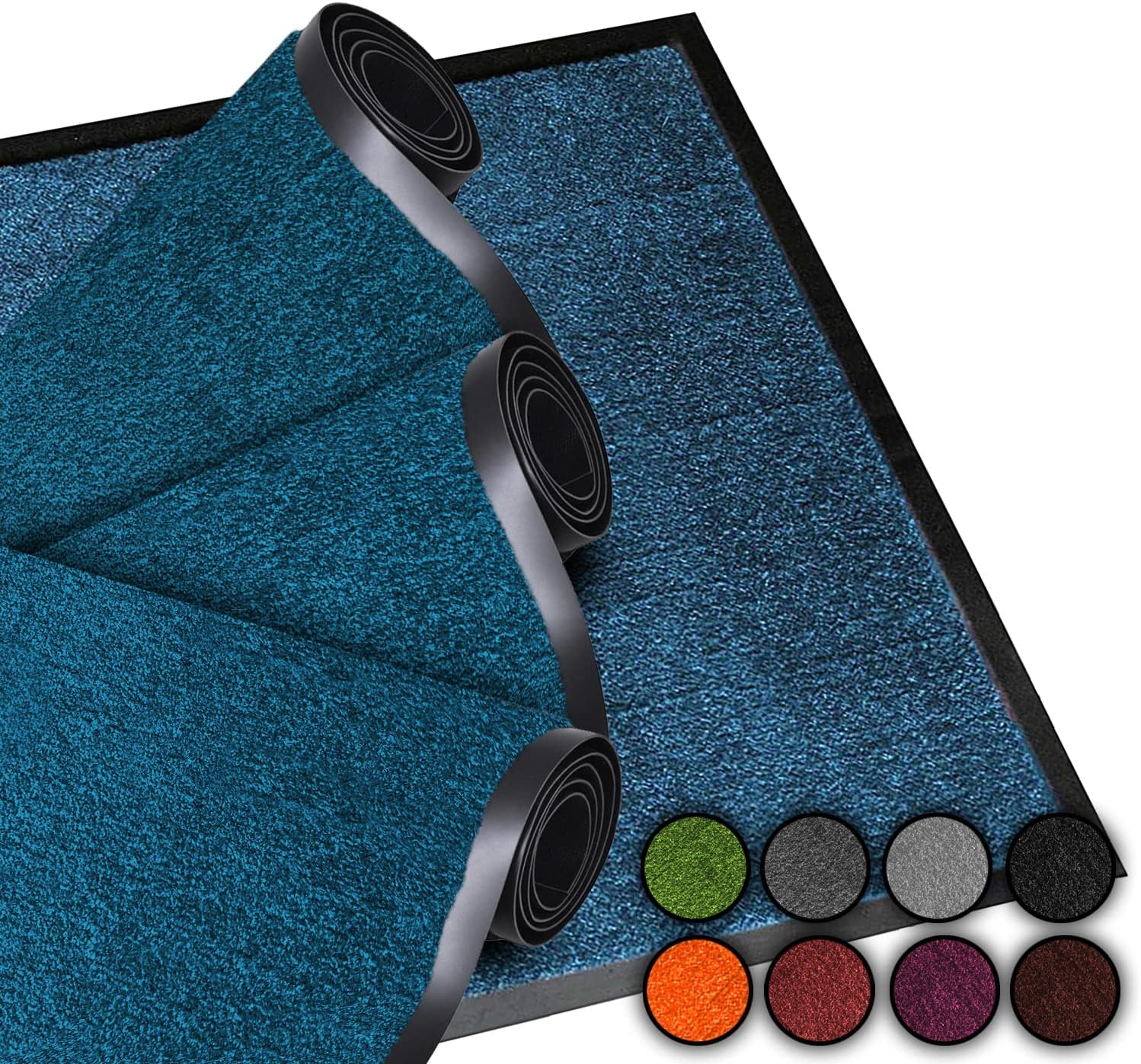 Lucahome - felpudo entrada casa 60x180 azul - alfombra antideslizante para entrada de casa, cocina y pasillo - felpudo exterior e interior