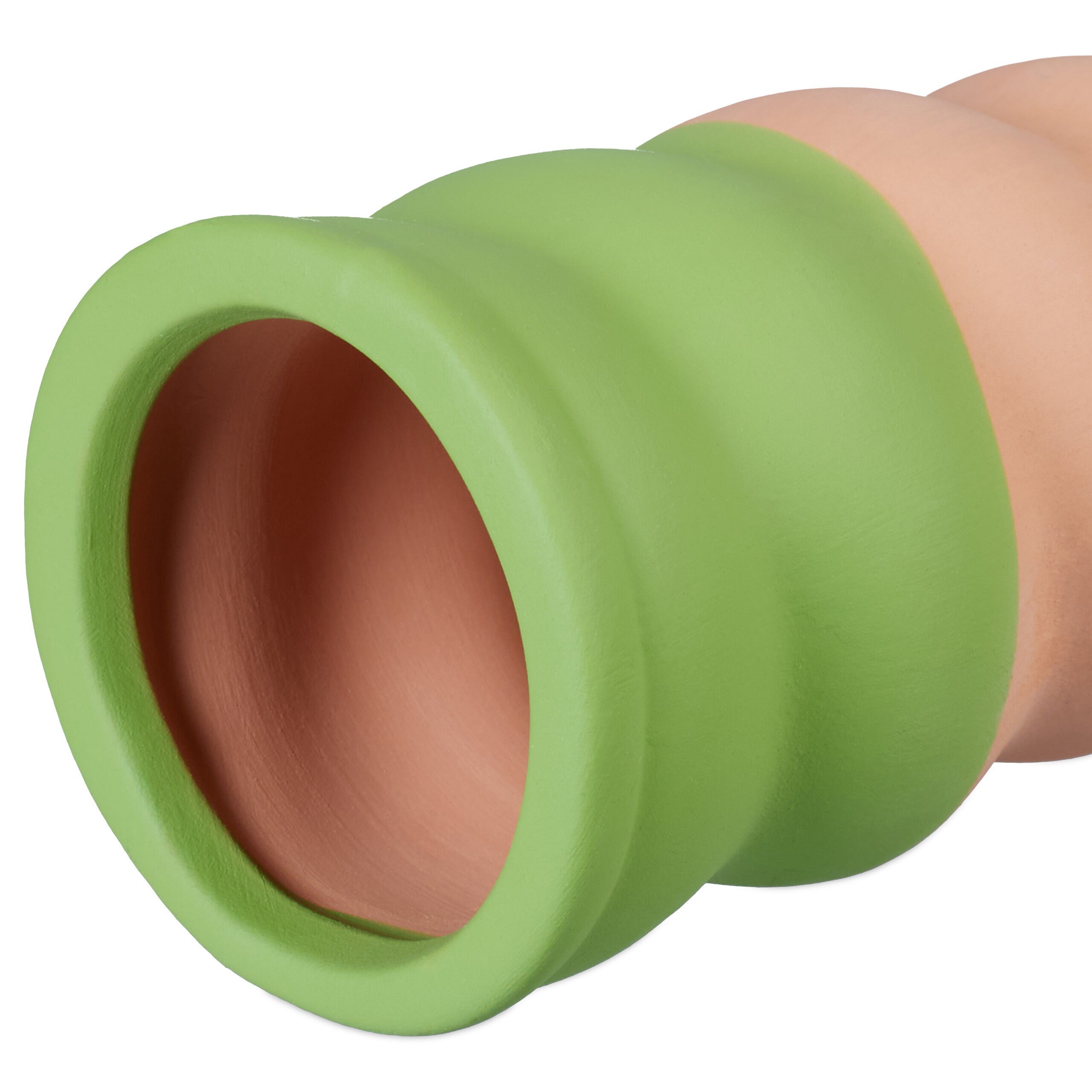 Cônes d'arrosage en céramique, lot de 4, pour bouteilles de 1,5 l, terracotta/vert, 11,5xø 4,5 cm, ouverture ø 3,5 cm, Relaxdays - 6