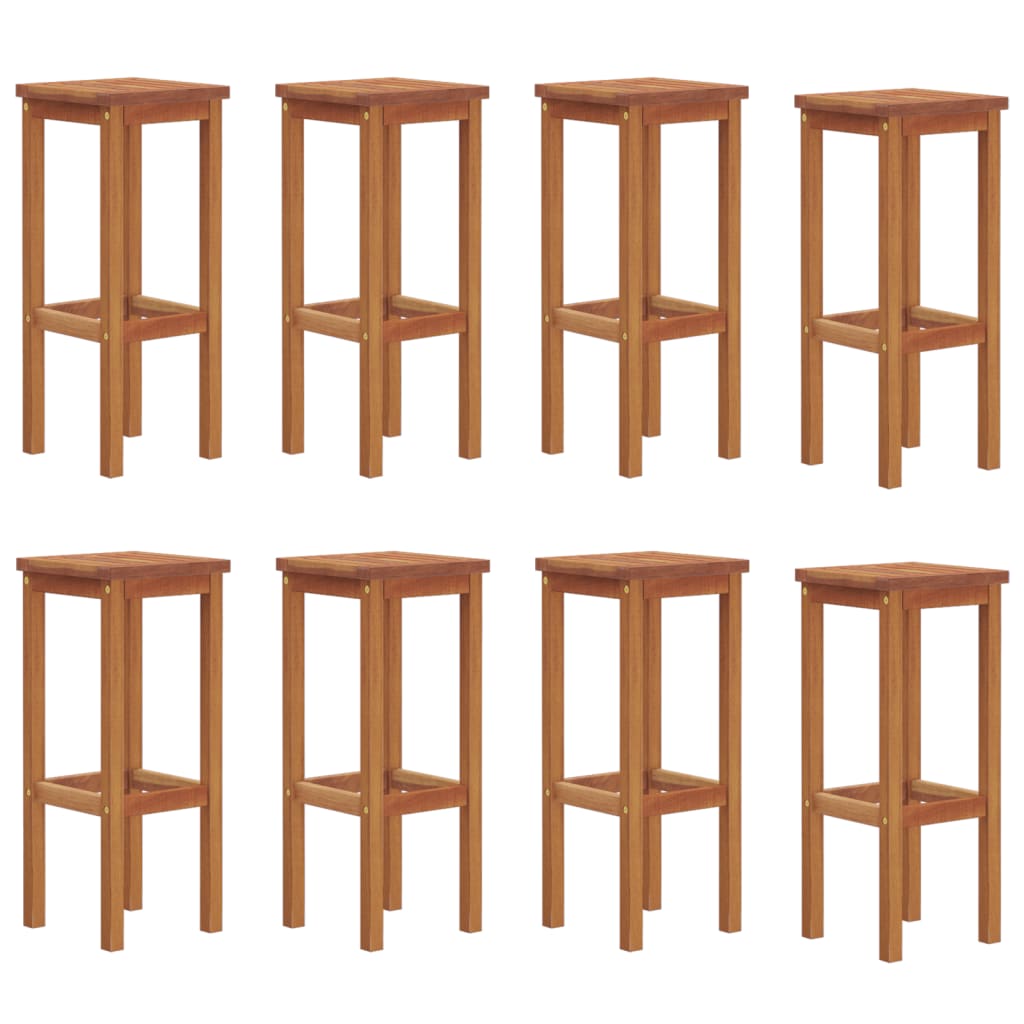 Tabouret De Bar 65 Cm Hauteur - Assise 32 Cm, Charge 100 Kg, Chêne/noir, Avec Repose-pieds
