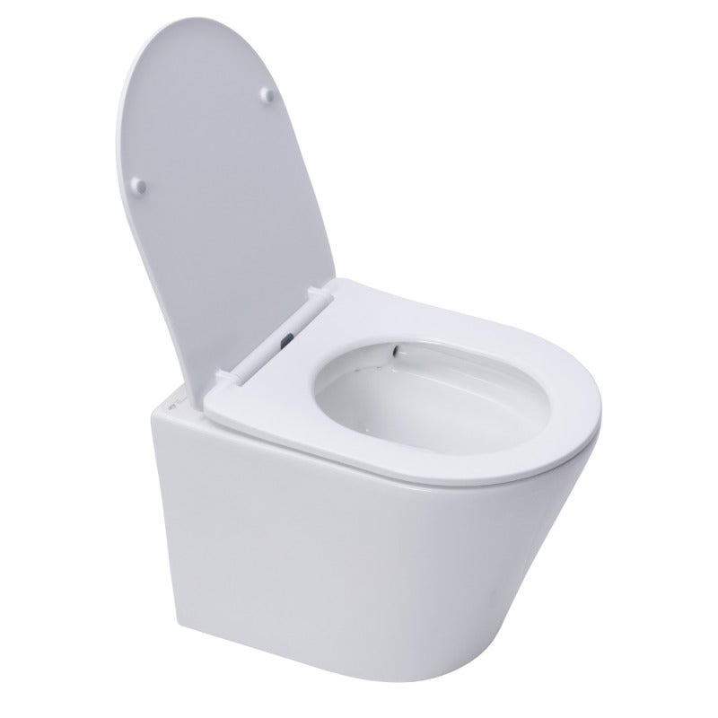 Pack WC autoportant bati-support Geberit + WC sans bride Swiss Aqua Technologies + abattant softclose + plaque (InfinitioGebX) - 3