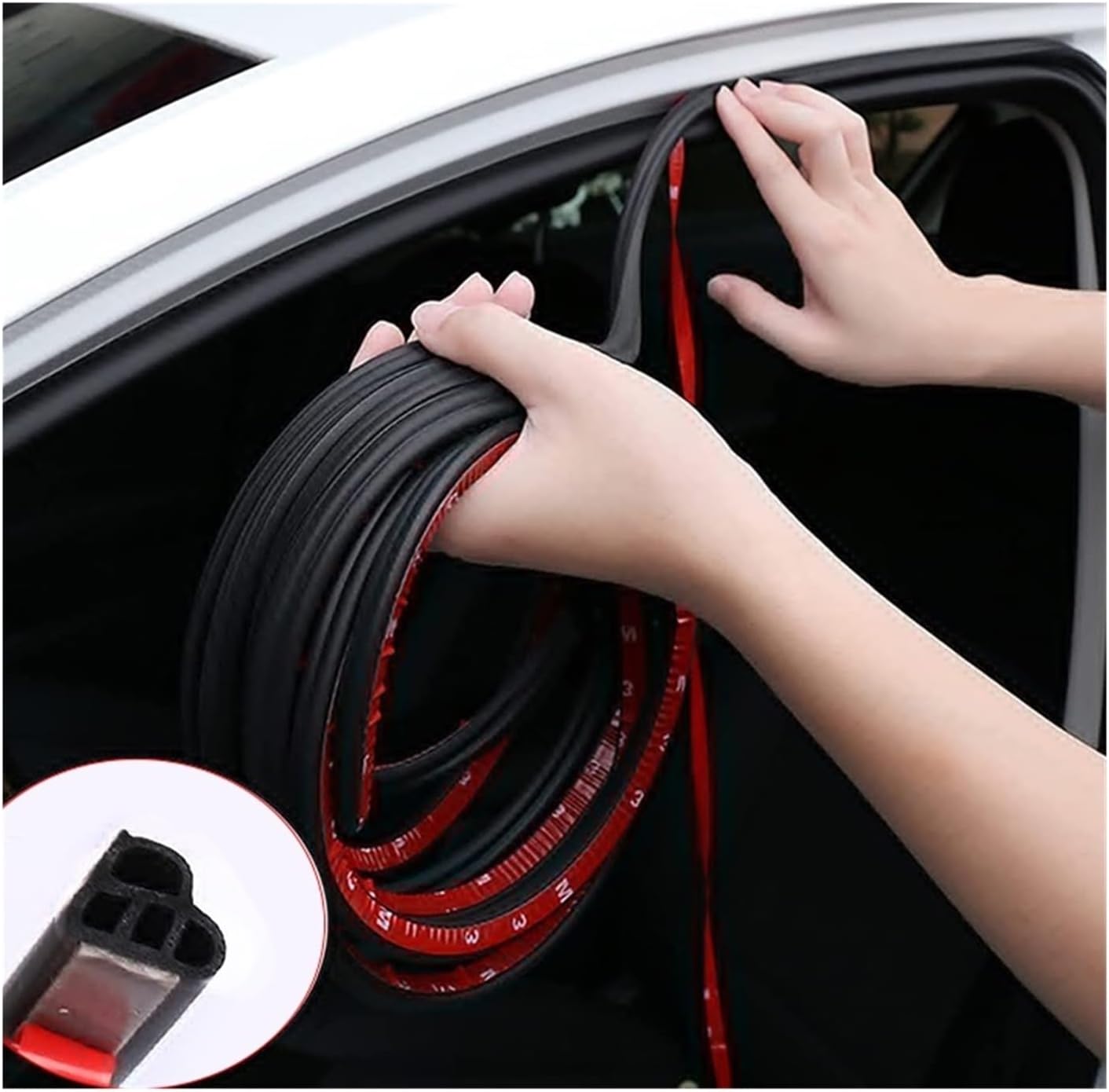Joint Porte Voiture Caoutchouc 6 M Universel - Isolation Acoustique Anti-bruit Poussière