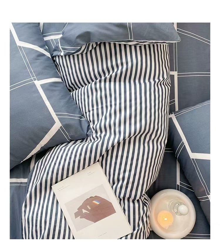 Housse de couette 220 x 240 cm Motif Rubik's Cube gris, parure de lit avec linge de lit et 2 taies d'oreiller avec fermeture éclair - 6