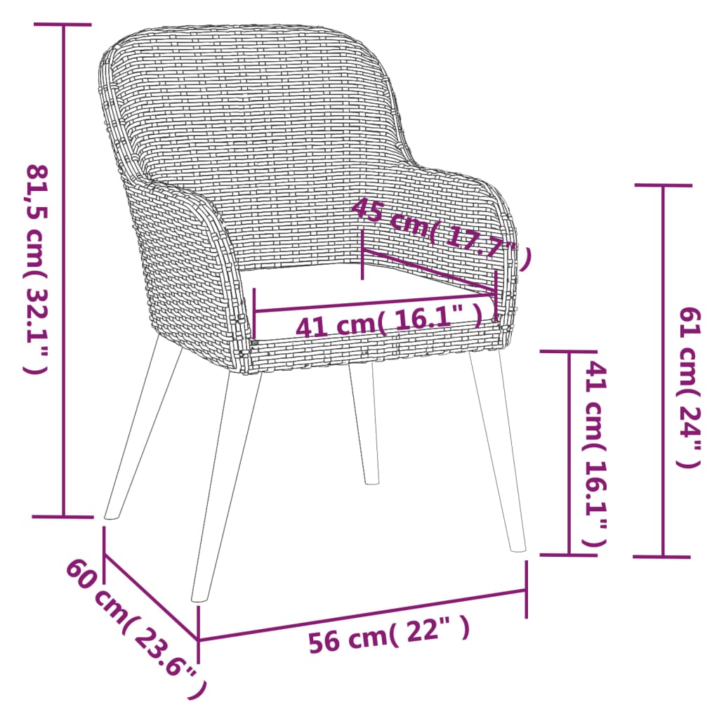 Set da pranzo da giardino mobili da esterno con cuscini 5 pezzi nero 02_0014164 - 7