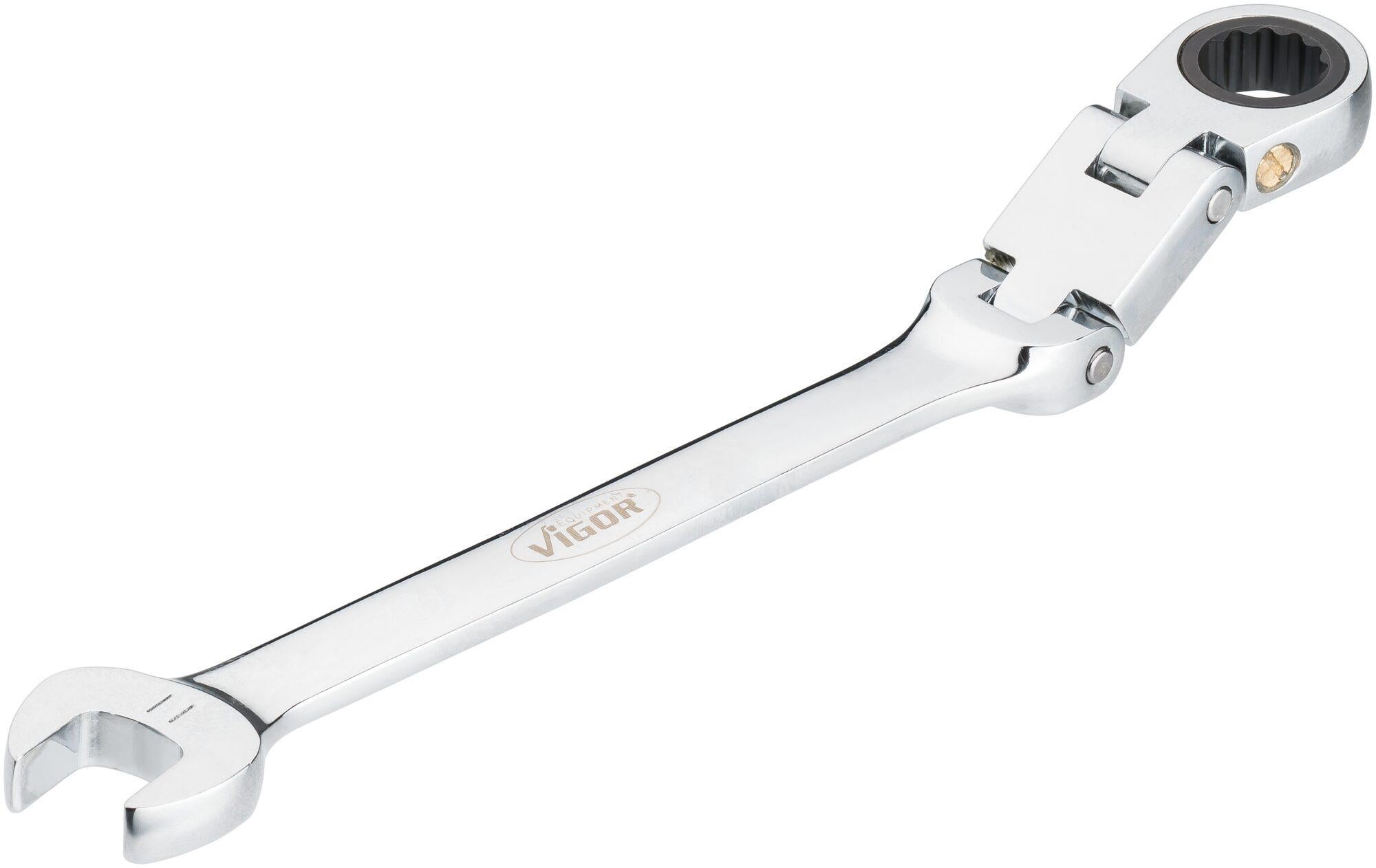 Jeu De Clés Mixtes à Cliquet Double Articulation VIGOR V6752-19 - 72 Dents - Profil