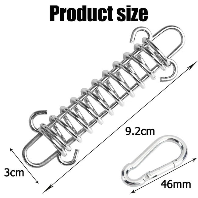 Voile Ombrage Ressorts De Tension QWORK - Lot De 4 Avec Crochets - Acier Inoxydable 17.5cm - Pour Voile D'ombrage, Tente, Hamac Accessoire Voile Ombrage Voile Ombrage Ressorts De Tension QWORK - Lot De 4 Avec Crochets - Acier Inoxydable 17.5cm - Pour Voile D'ombrage, Tente, Hamac Accessoire Voile Ombrage