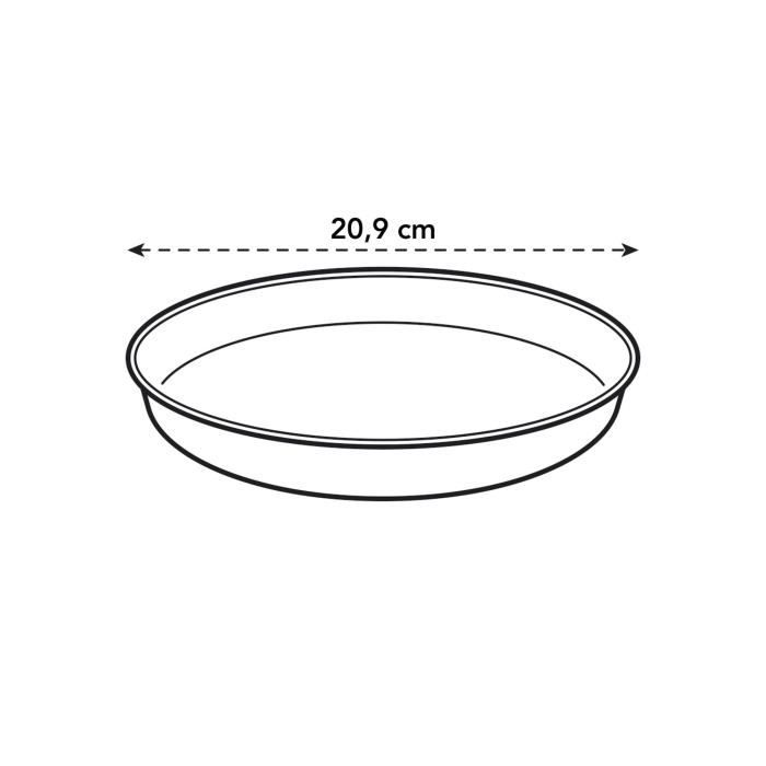 Elho Loft Urban Soucoupe Ronde 21 - Jaune - L 21 x B 20.9 x H 3 cm - extérieur-accessoires - 100% recyclé - 5