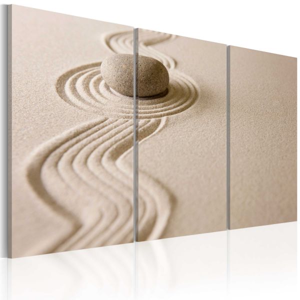 Tableau Zen Pierre dans le désert 90x60 cm