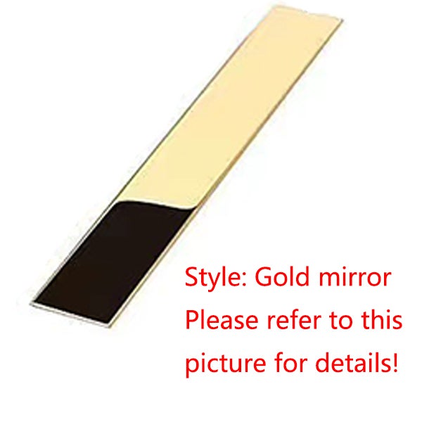20 mm x 6 m, moulure métallique autocollante en acier inoxydable pour mur, cheminée, bordure de miroir et décoration - Doré - 4