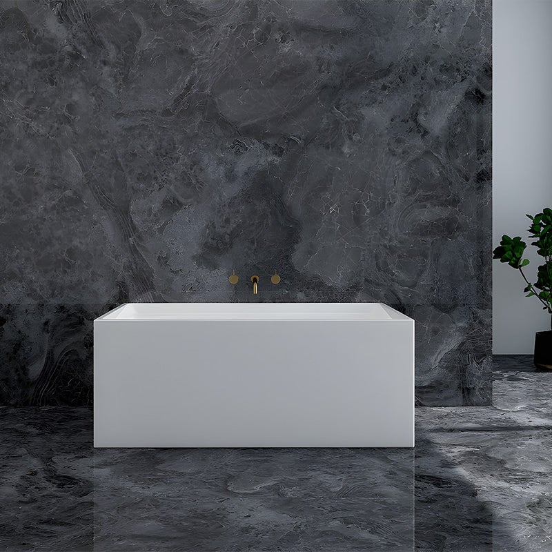 Wanna wolnostojąca prostokątna – 232 l – 150 × 75 × 60 cm (dł. × szer. × wys.) – kolor biały – akrylowa - ASPIUS