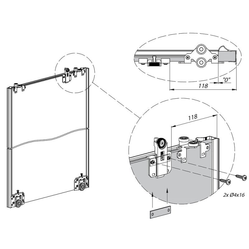 Lot de 2 amortisseurs ferme-portes pour SLID'UP 280 - 5