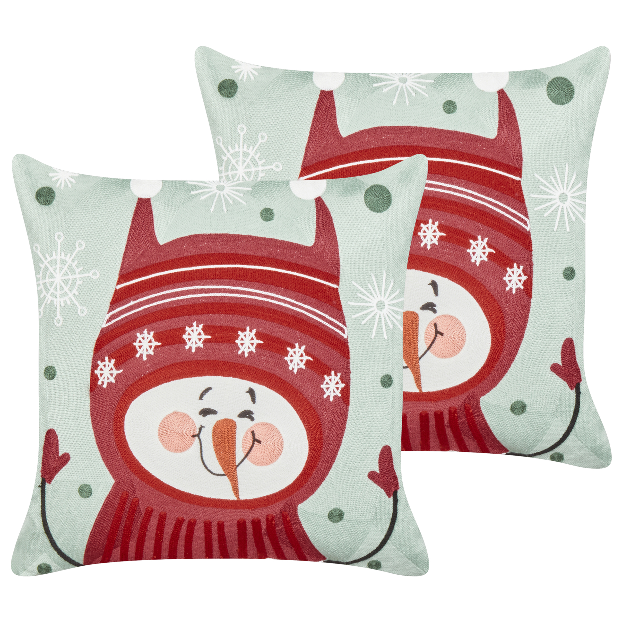 Set de 2 perne decorative CUPCAKE Bumbac 45 x 45 cm Roșu 2buc