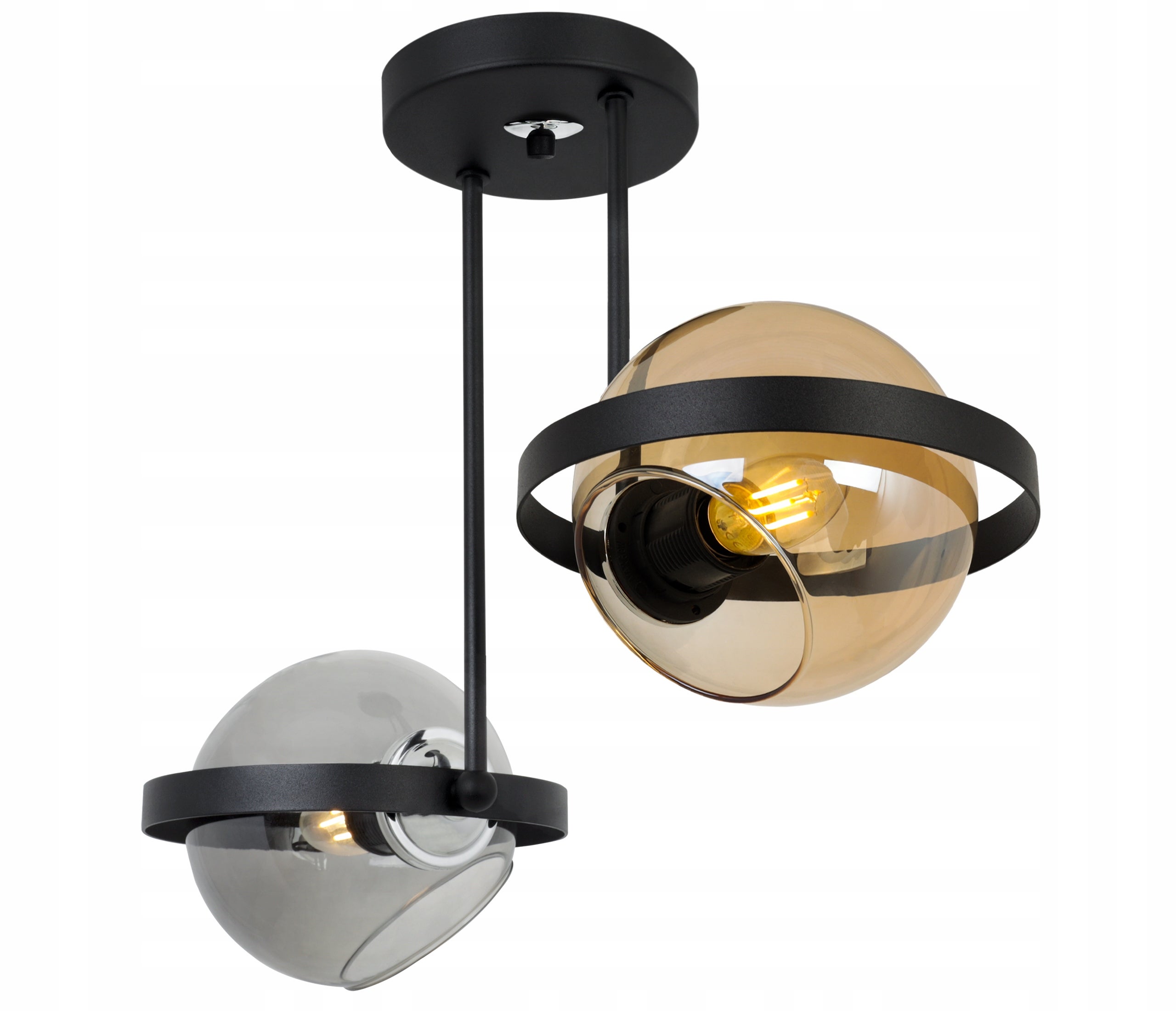 Lampa sufitowa wisząca Ring modern 2xE27 abażur pierścień kula wielokolorowa Light Home LH