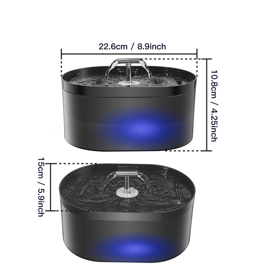 Fontanella automatica per gatti - 2,2 l - Fontanella per gatti - Distributore d'acqua per gatti - Fontanella per gatti - Super silenziosa, per cani - 2