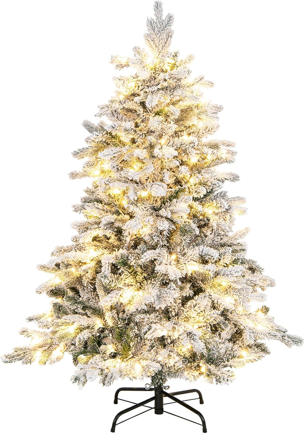 Sapin De Noël Artificiel Lumineux 360cm GYMAX - 800 LED Blanches Chaudes, 2517 Branches, Pour Intérieur/extérieur - 6