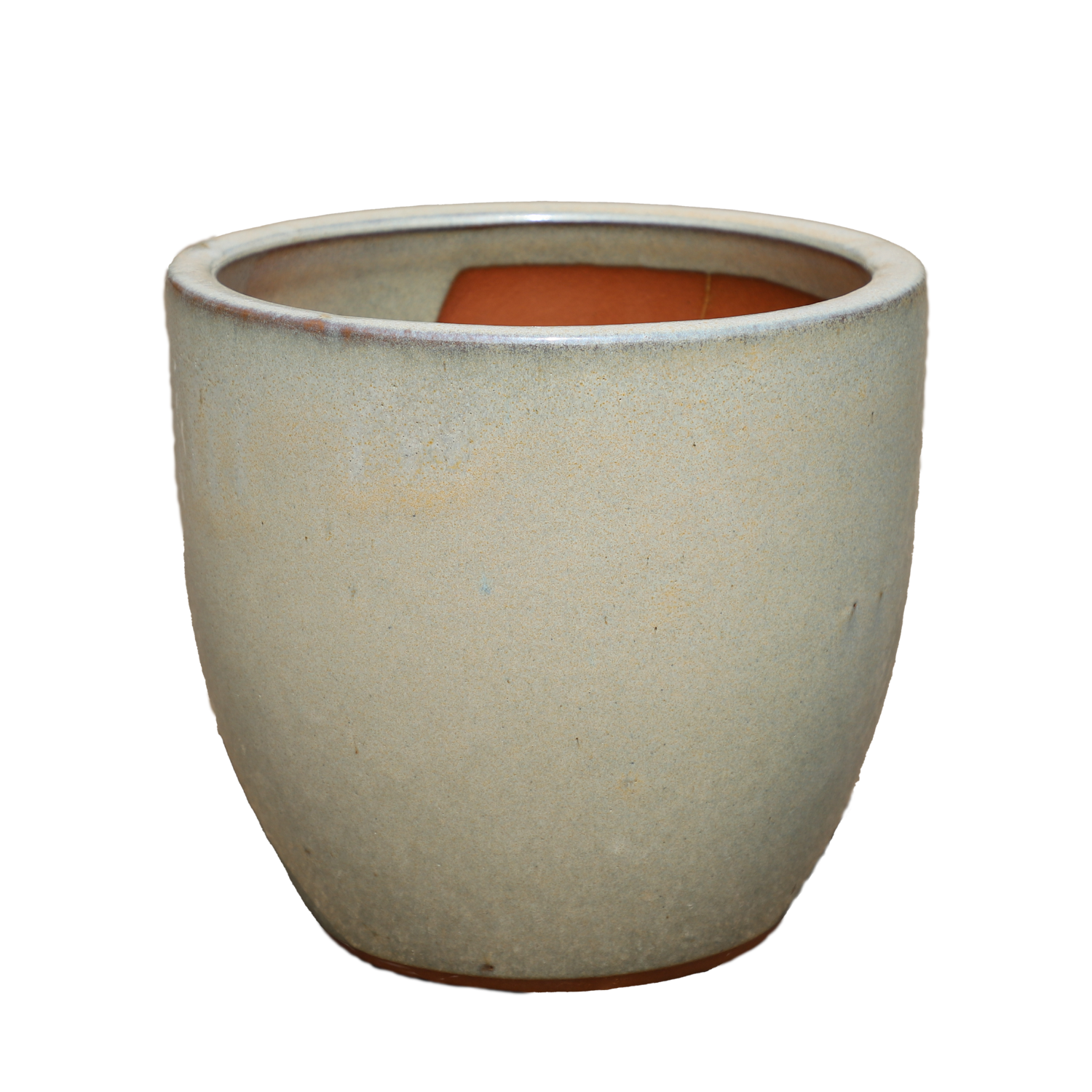Pot grande taille d'extérieur LANCELOT 47x41cm perle, fait main en terre cuite émaillée, résistant au gel - 4