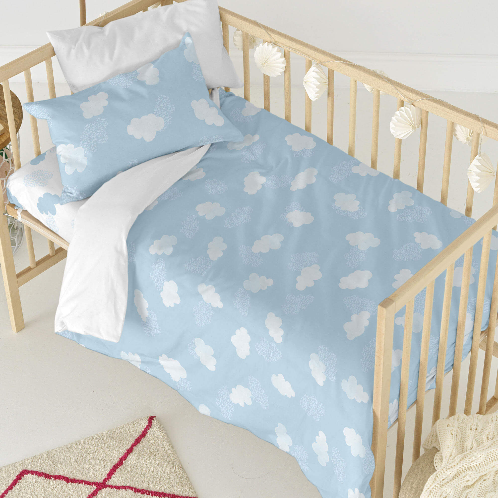 Coussin de naissance bébé arc-en-ciel - Coussin personnalisé - Ourson Câlin