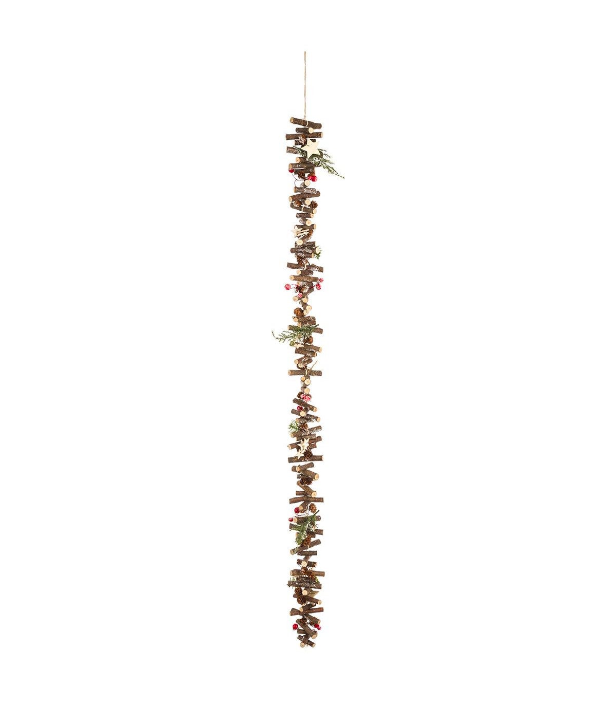 Guirlande bois rondins branches et baies 1 m - Atmosphera créateur d'intérieur - 2