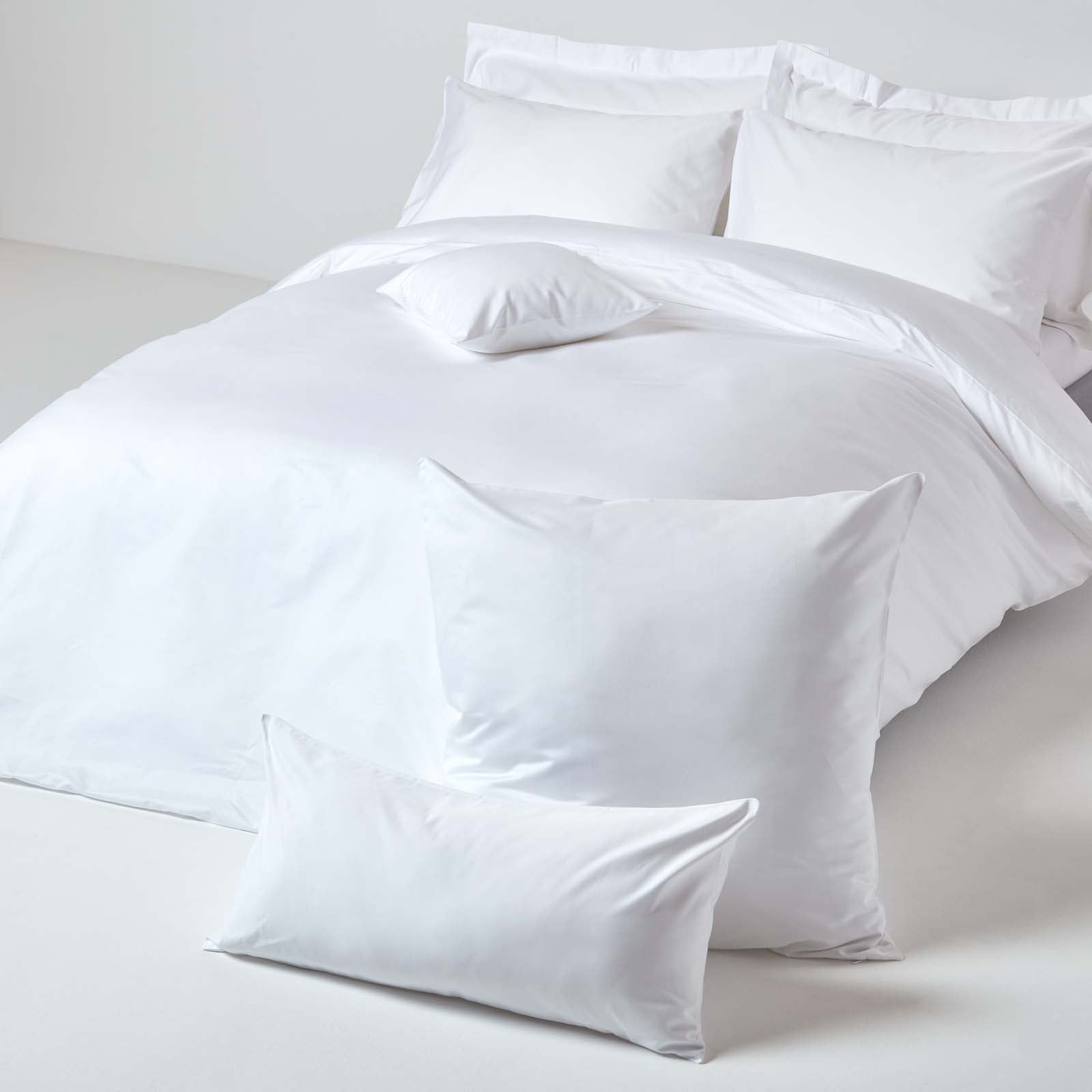 Homescapes Taie d'oreiller Blanc 100% coton Egyptien 1000 fils 60 x 60 cm - 4