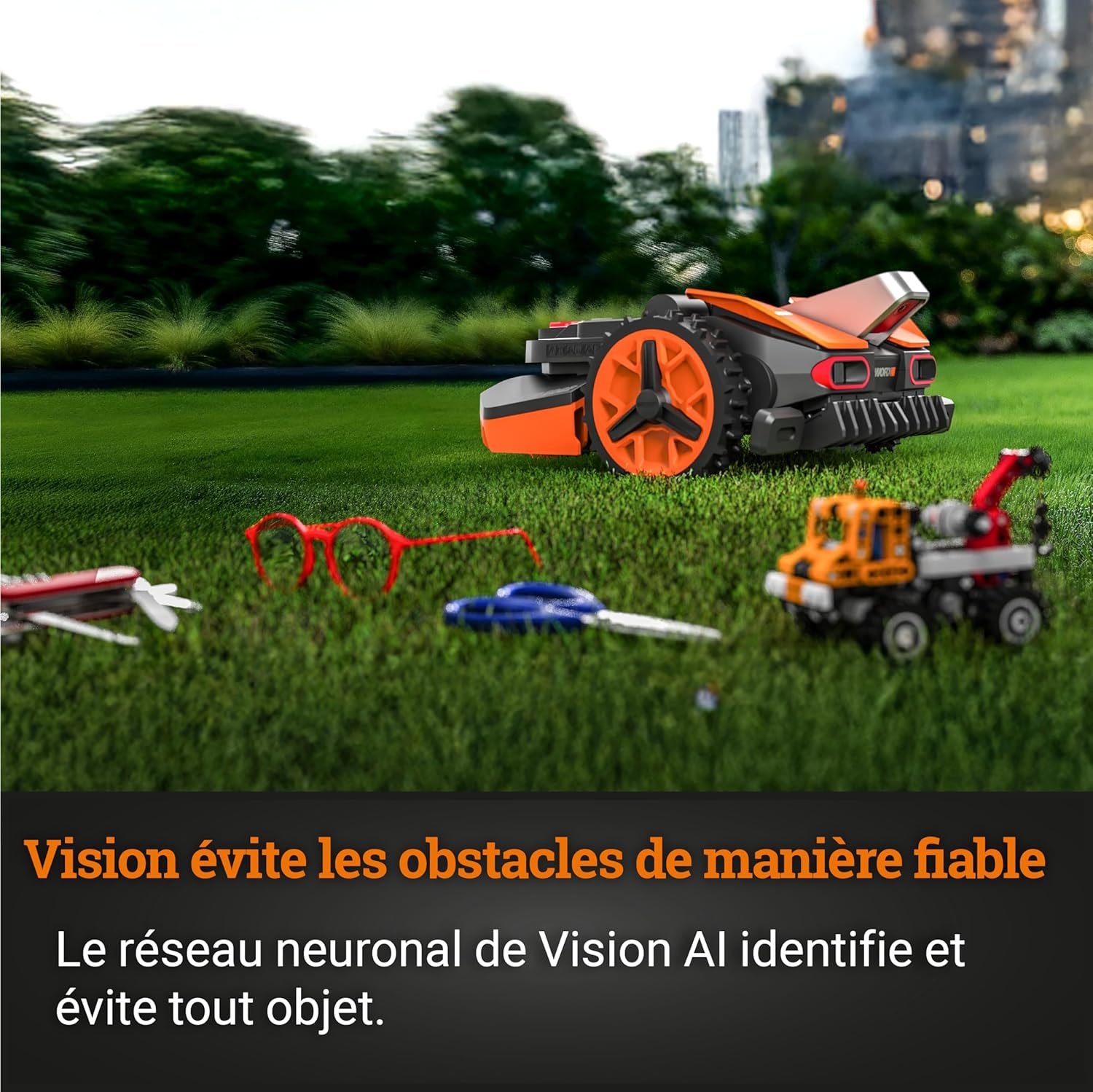 Robot Tondeuse sans Fil périphérique 250 m² Surf.Max 350 m², Installation en 30 Min, Caméra 4K + IA Adaptative, évite Tous Les Obstacles, Multizone - 3