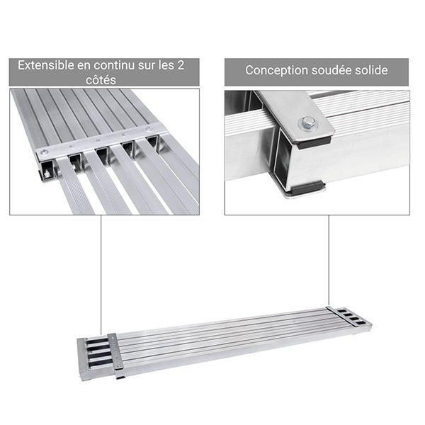 KIT plateforme télescopique - Longueur 2.90m - Hauteur de travail max 2.47m - 402310/686601 - 5