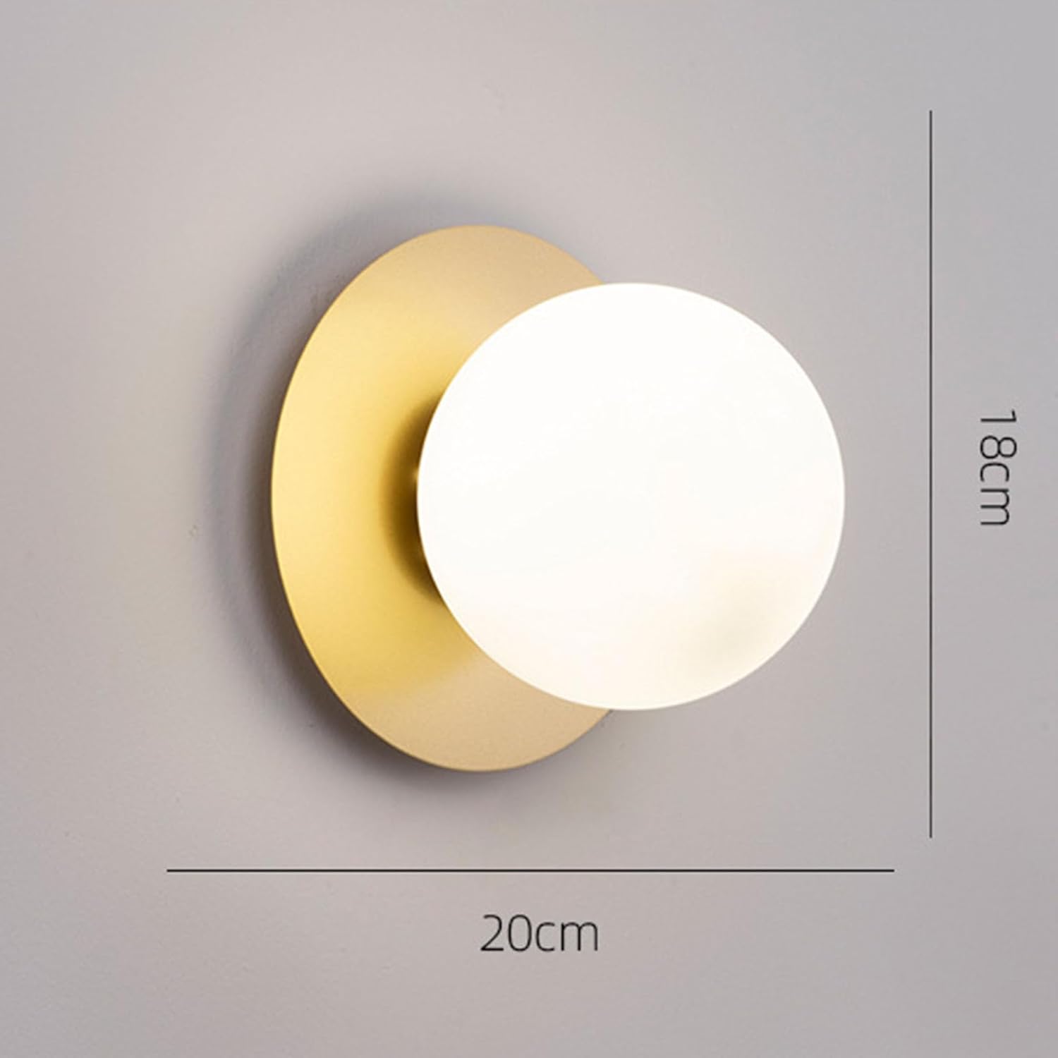 Nowoczesna lampa ścienna do wnętrz, zabytkowa metalowa lampka nocna E27, do salonu, sypialni, kinkiet, złota - 4