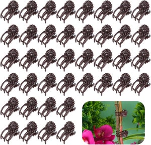100 Clip Per Orchidee E Piante Rampicanti, Verdi, Riutilizzabili, Sostegno Per Steli - 5