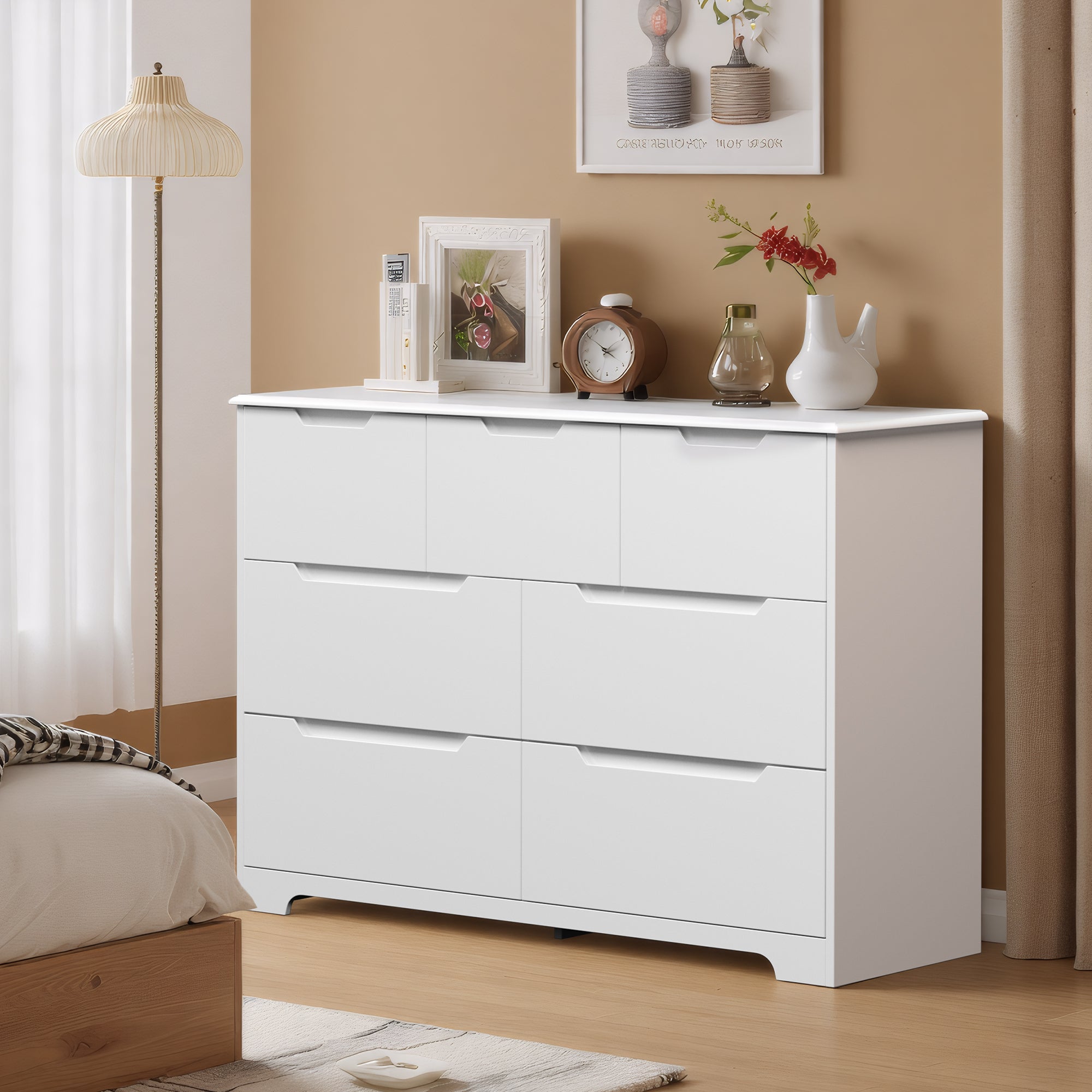 Cómoda de 7 Cajones Blanco 120 x 40 x 83 cm Bealife - 8