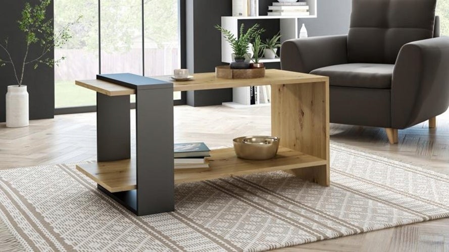 Ława stolik kawowy WIKA artisan-czarny loft - 3