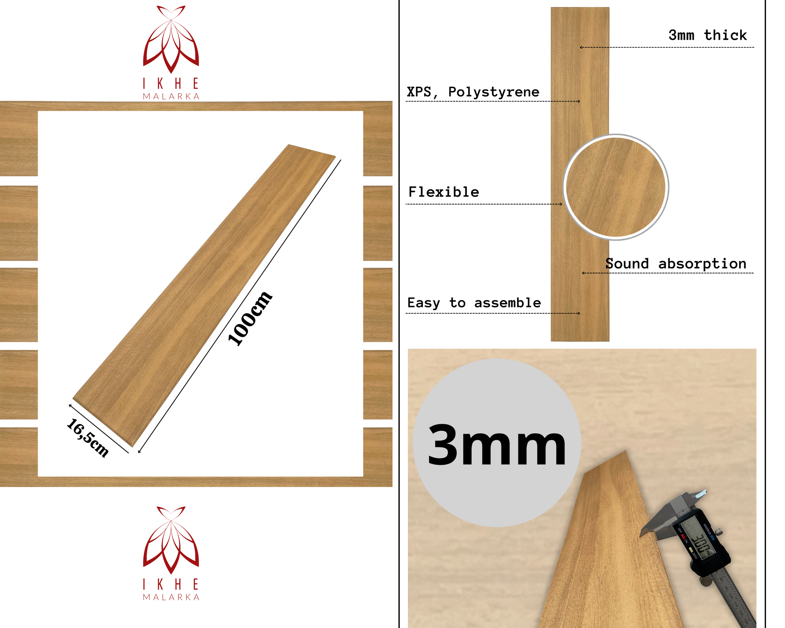 6m² - 36 pezzi di pannelli in polistirolo, pannelli per soffitti, pannelli per pareti, decorazioni, imitazione per soffitti - P05 - 3