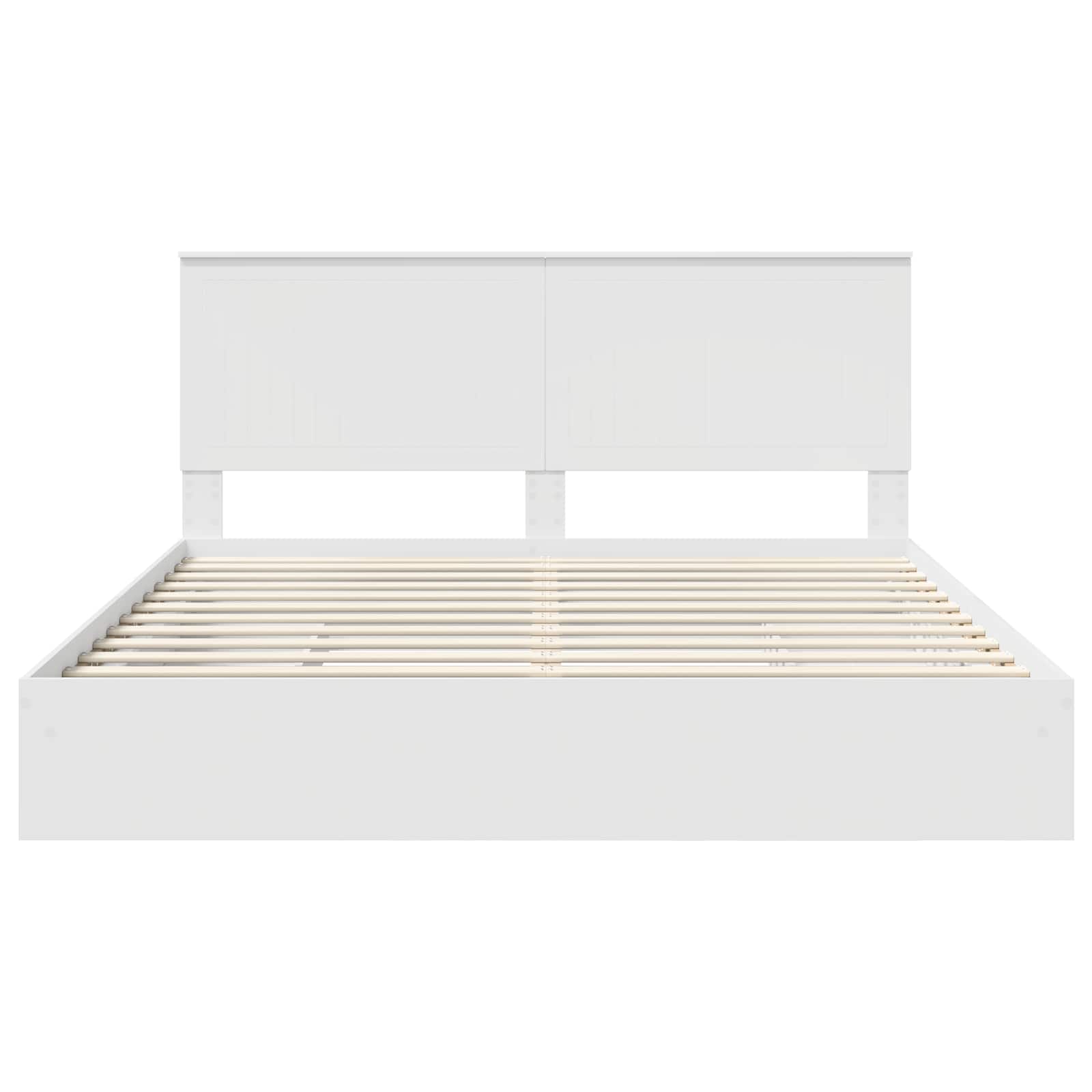 Lit avec rangement, blanc, en panneau de bois, pour la chambre, 180 × 200 cm - 8