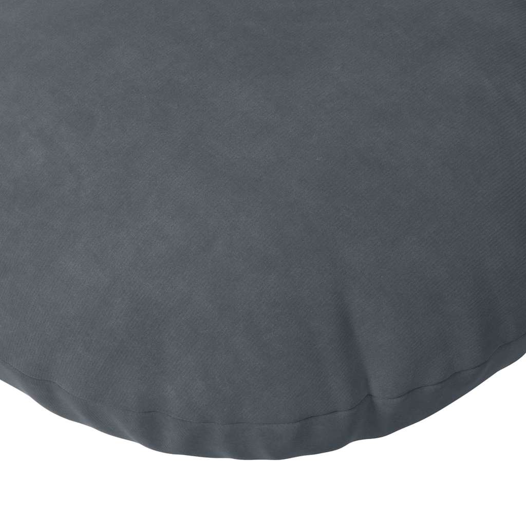 Cojines de asiento, 2 unidades, gris oscuro, Ø 40 x 13 cm, terciopelo - 7