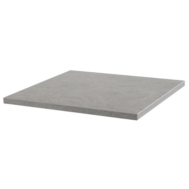 Plateau de table carré stratifié 60 x 60 cm béton ciré