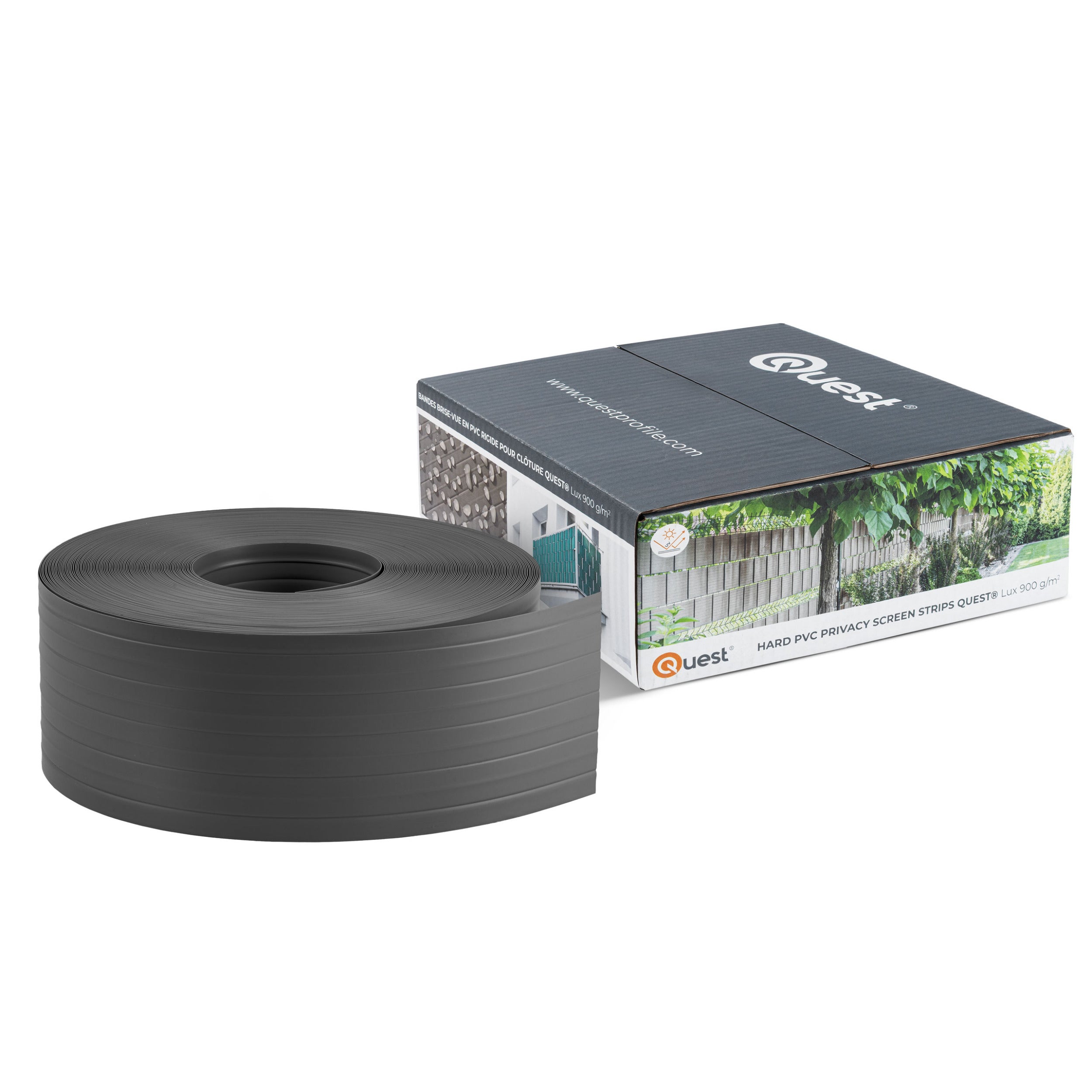 Taśma ogrodzeniowa PVC 10 cm x 52 m - ochrona wizualna na ogród, balkon, taras, odporna na UV, grafitowy