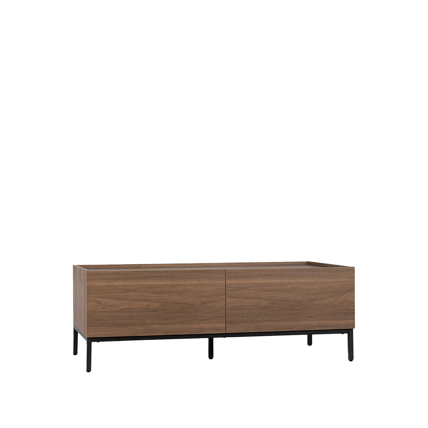 Klast Home Mesa De Centro Fija Efecto Madera Nogal 120 Cm X 40 Cm Negras , Leroy Merlin