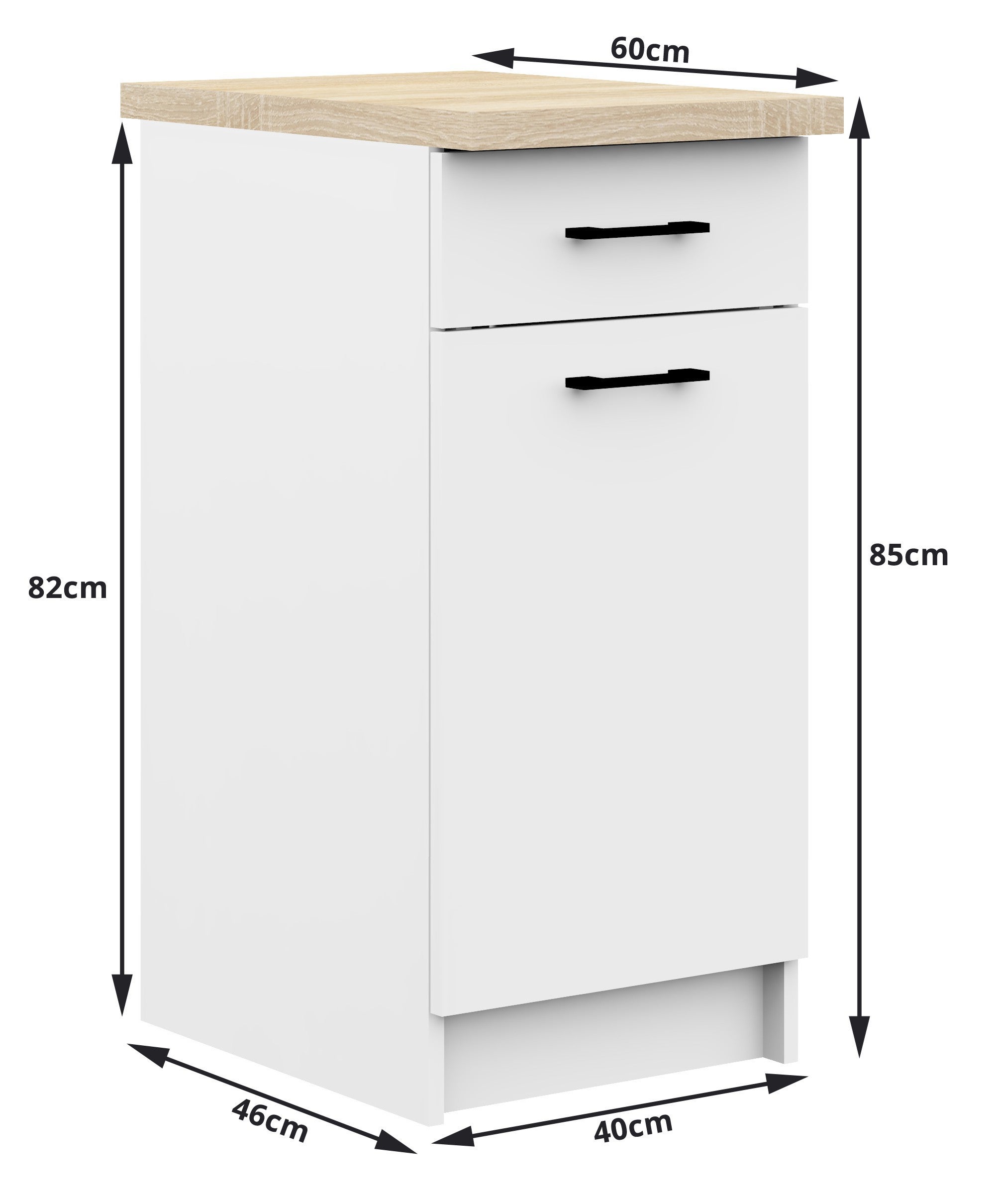 Ensemble De Cuisine AKORD OLIWIA Blanc 240 cm 11 portes 1 tiroir façade Blanche 240x46x203 cm - 6