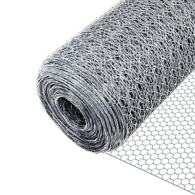 Grillage acier galvanisé - Maille 13mm - 1x50M - Filet de clôture pour poulailler - VOUNOT®