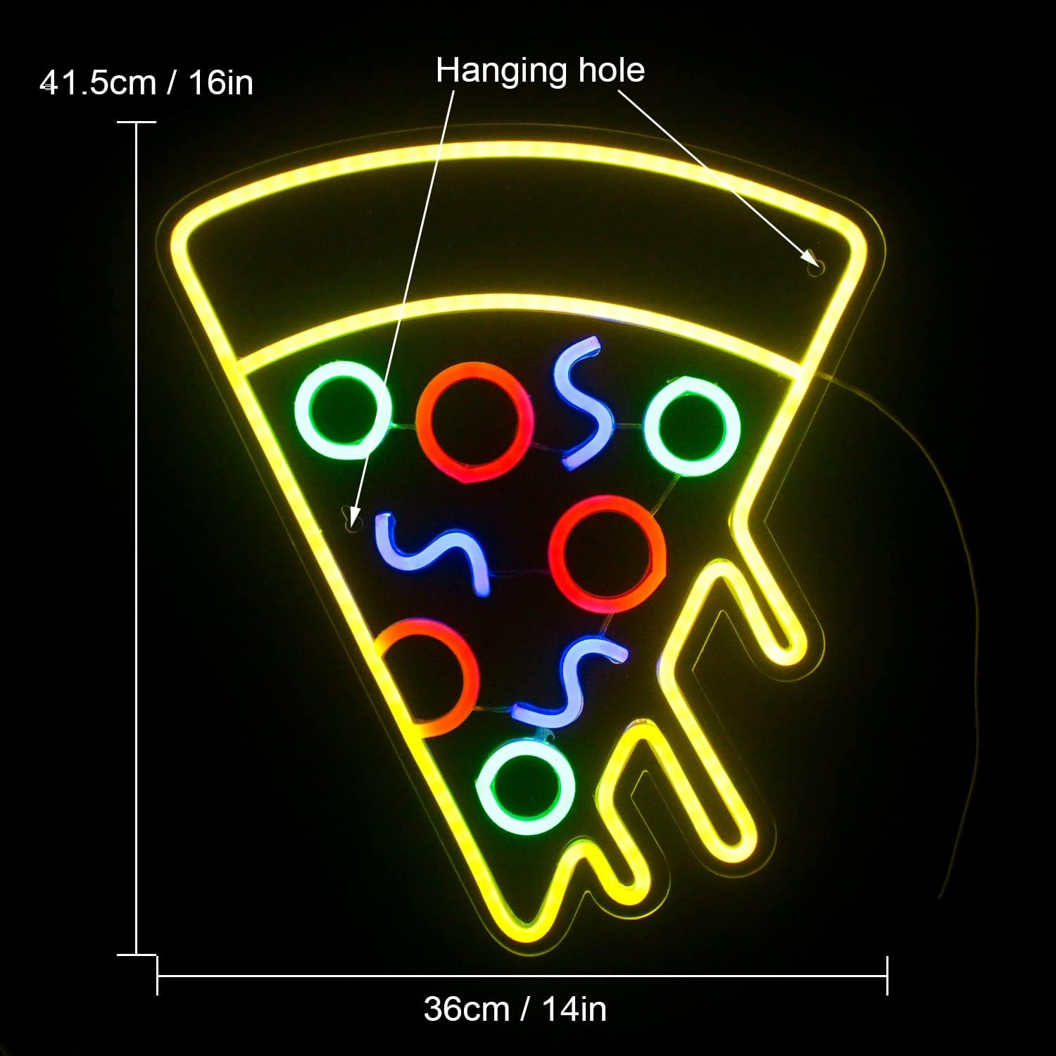 Insegna Al Neon per Pizza, Insegna a LED per Pizza, Insegna Luminosa per Pizza, Insegna Al Neon per Pizzeria, Decorazione Da Parete per Pizzeria, Decorazione per Ristorante Italiano