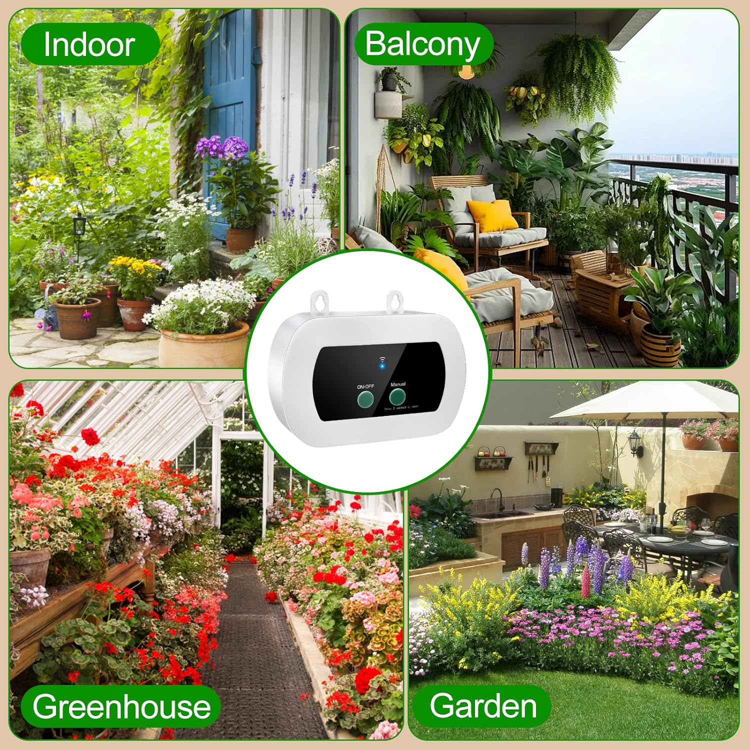 Système d'irrigation WiFi, contrôle d'application, minuterie intelligente, kit goutte à goutte à goutte, 15 buses pour jardin, balcon, intérieur - 5