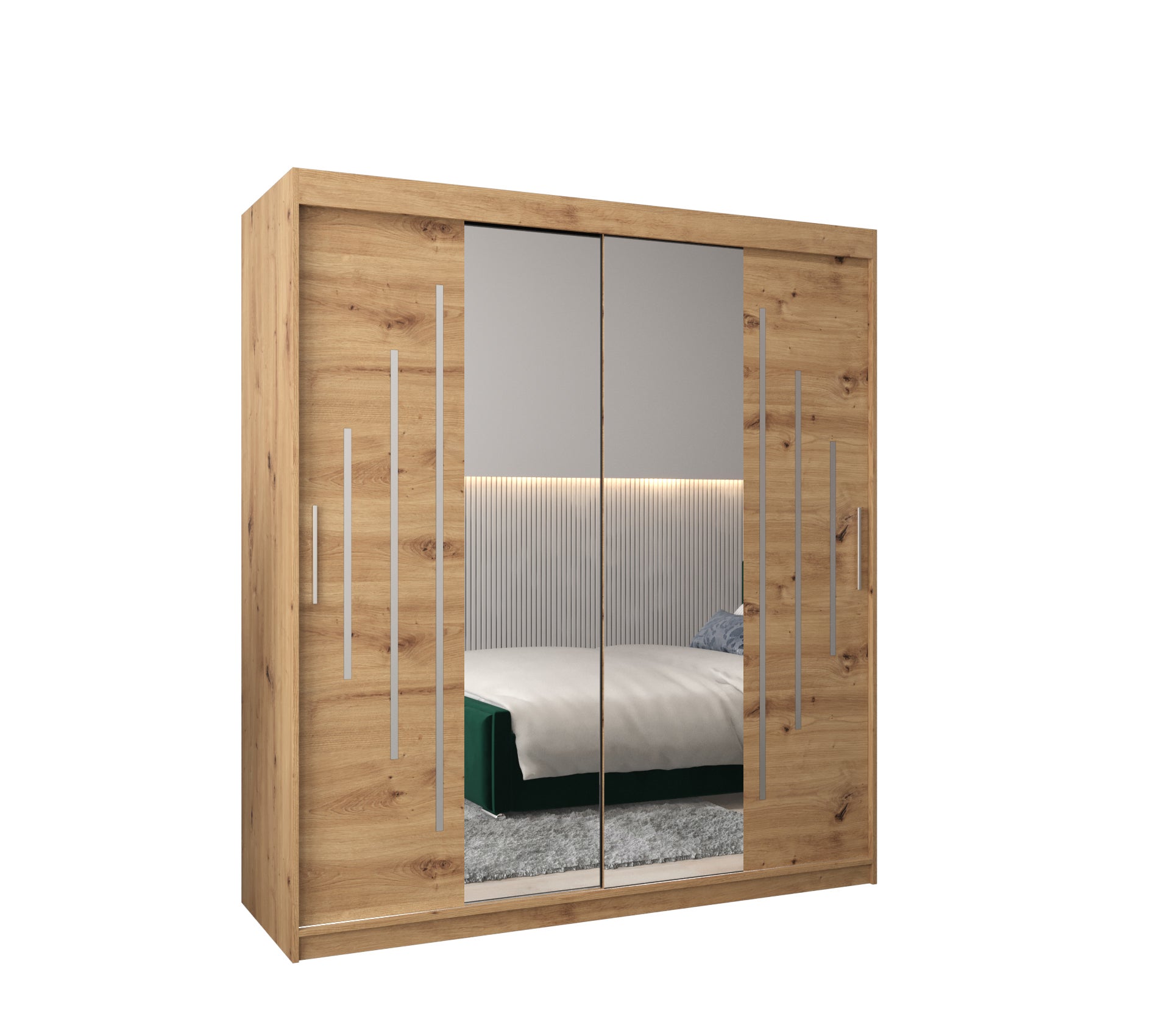 Szafa przesuwna garderoba York 1 180 x 62 x 200 cm Artisan - Abiks Meble