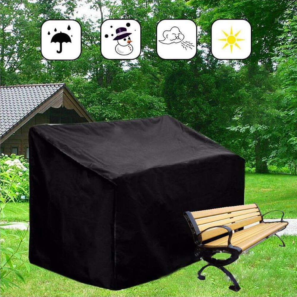 Housse de canapé 2 places imperméable et coupe-vent pour banc de patio (133 x 66 x 89 cm) - 2