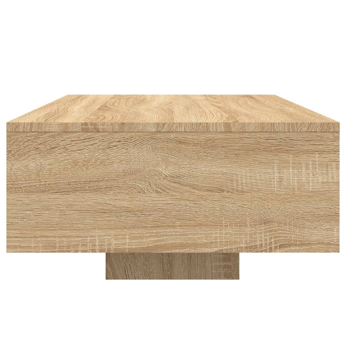 Stolik kawowy z podświetleniem LED, dąb sonoma, 85x55x31 cm - 9