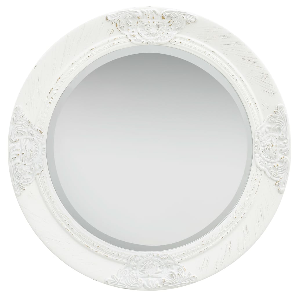 Espejo de pared estilo barroco blanco 50 cm- comfortxl