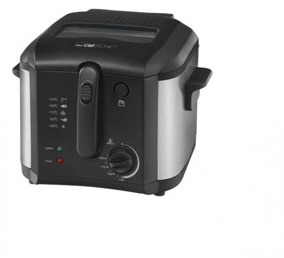 Clatronic FR 3771 Frituurpan - 2,5L, 1800W, Cool Touch, Geurfilter En Traploos Thermostaat