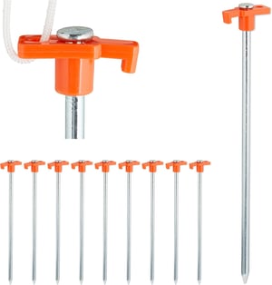 HHOZsafety 16 pz Picchetti per Tende in Alluminio Pali per Tende Chiodi per Tende Tenda Leggera Tenda Ultraleggera Tenda da Campeggio Ancore Tende da Esterno Ti