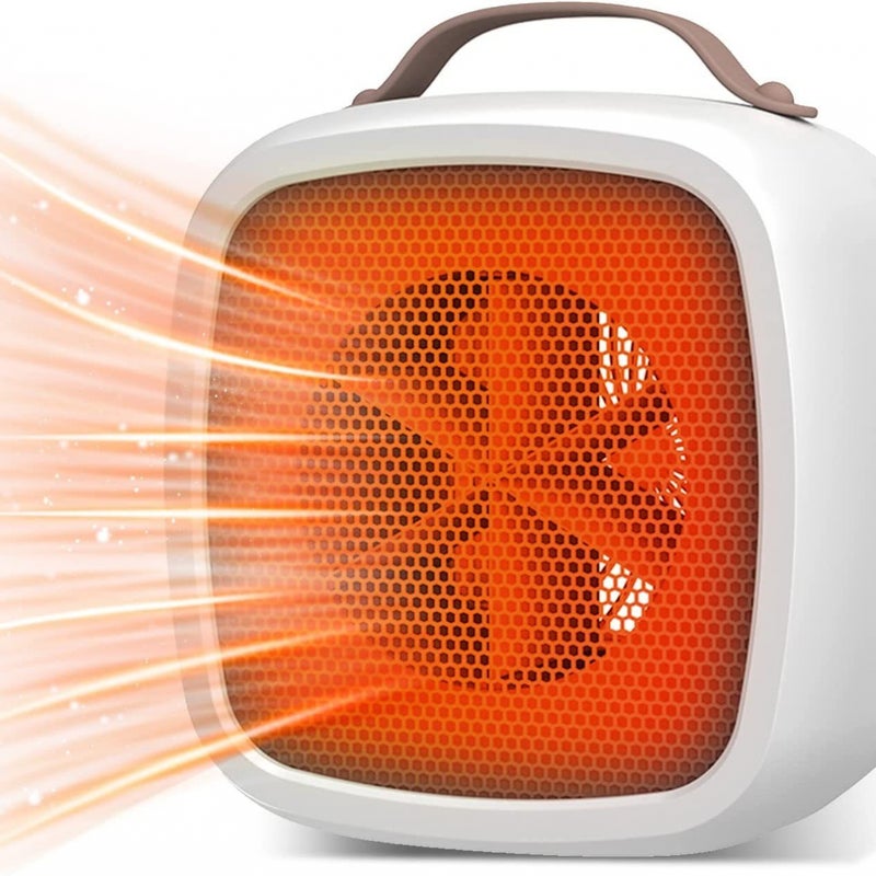 Biały grzejnik z wentylatorem, cichy i energooszczędny