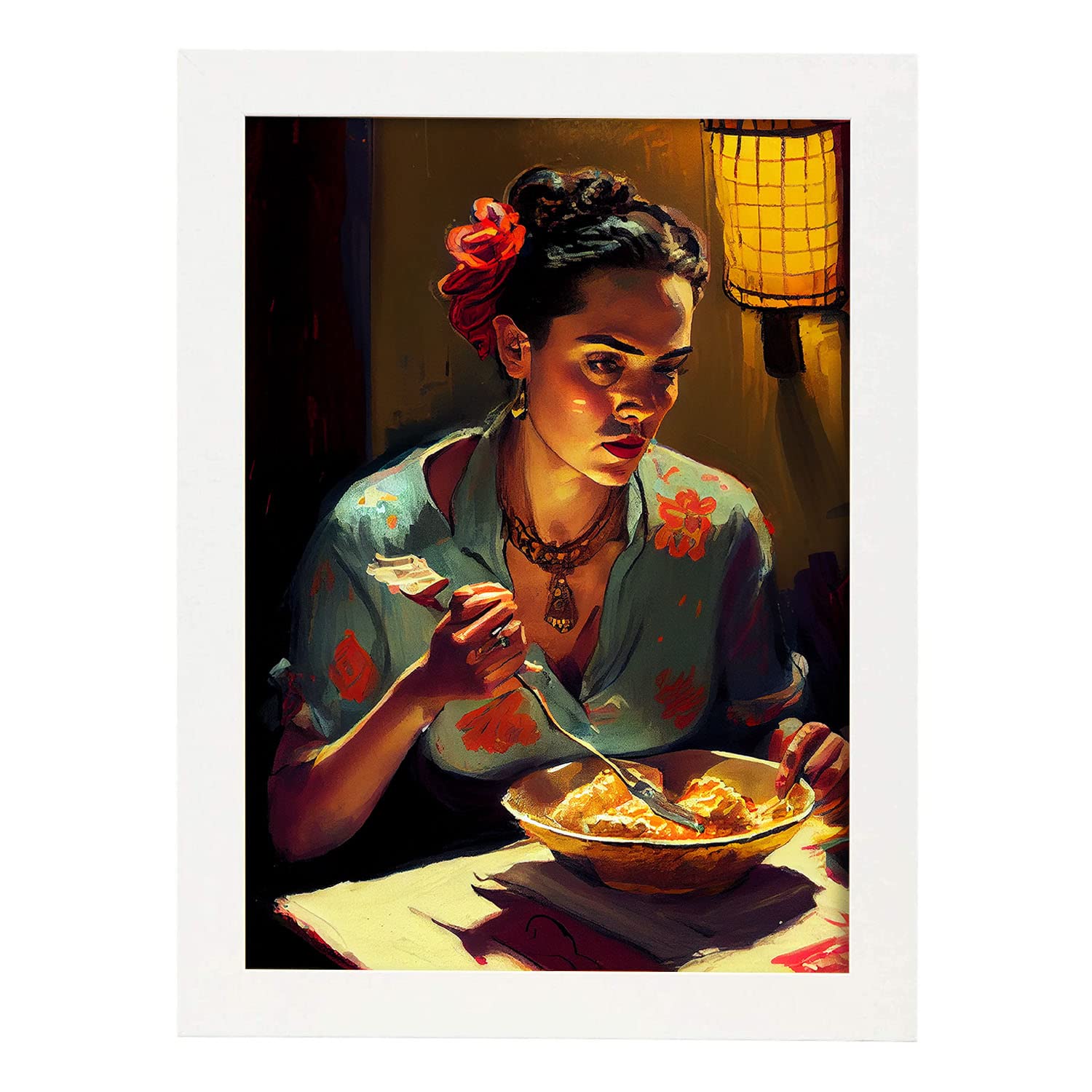 Nacnic poster de frida kahlo en estilo retrato a todo color ilustraciones y caricaturas de personajes históricos famosos diseño y a3 marcos blancos