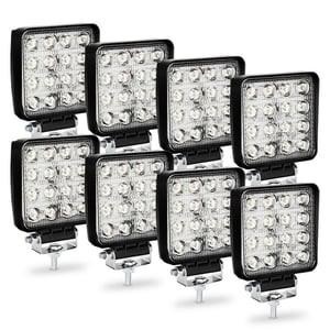 Faro Da Lavoro A LED Da 12 V E 144 W, 4'' - Faro A LED Impermeabile Ip67 Per Auto Camion Trattori Suv Barche Fari Fendinebbia A Led Spot Flood 10500lm 2 Pz 82107860