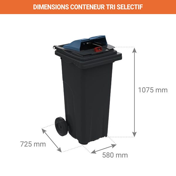 Conteneur Poubelle 240 Bac 240 Litres Dimensions Conteneur