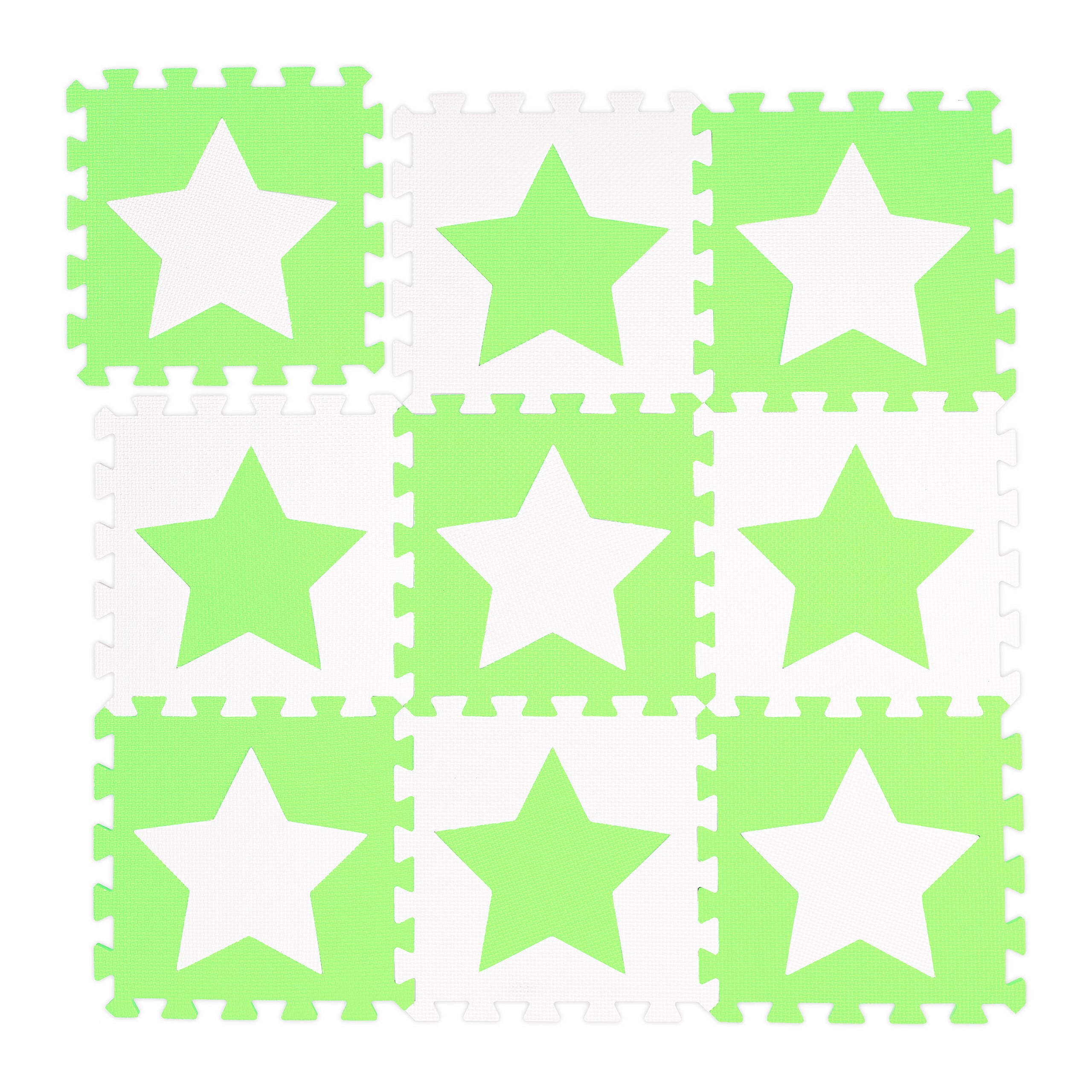 Tapis de jeu, lot de 27 pièces de puzzle, étoiles, mousse EVA, sans polluants, 91 x 91 cm par Tapis de jeu, lot de 27 pièces de puzzle, étoiles, mousse EVA, sans polluants, 91 x 91 cm par